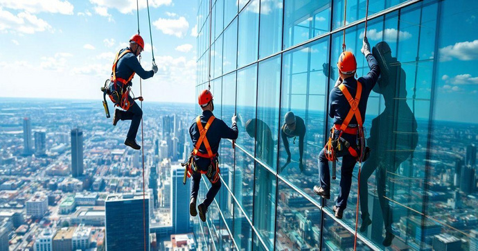 Trabalho em Altura: Limpeza de Vidros
