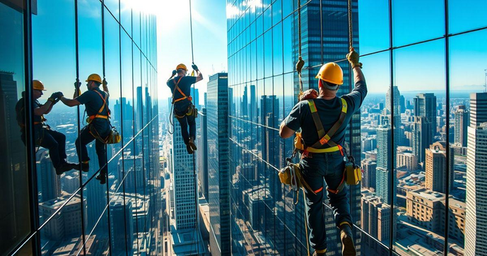 Limpeza em Altura: Dicas Essenciais para Garantir Seguran&ccedil;a e Efici&ecirc;ncia