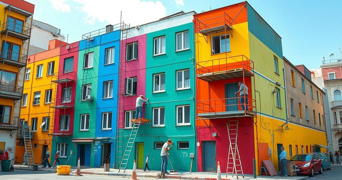 Pintura externa de pr&eacute;dios: como escolher a melhor op&ccedil;&atilde;o para valorizar sua edifica&ccedil;&atilde;o