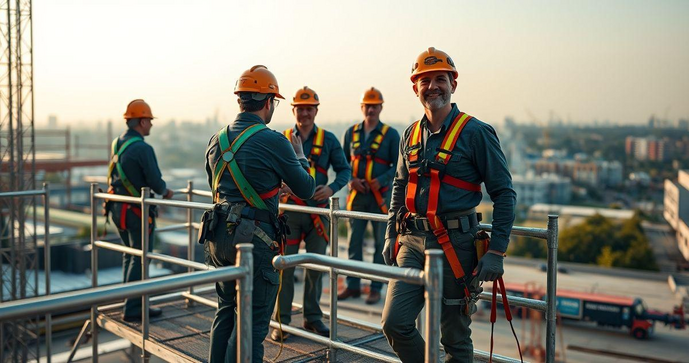 Sistema de prote&ccedil;&atilde;o contra quedas em ambientes de trabalho
